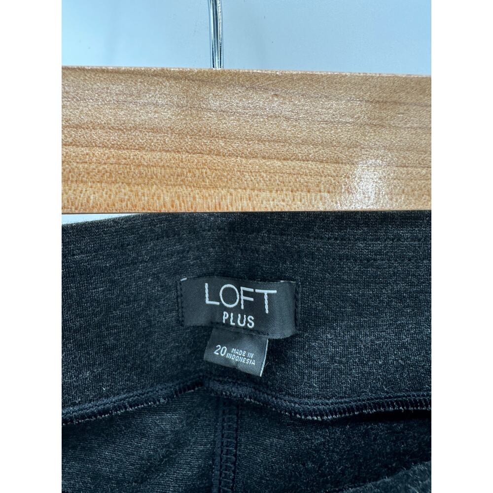 Loft Plus Dark Gray Stretch Pull On Pants Elastic Waist Leggings Women 20 - Picture 6 of 7